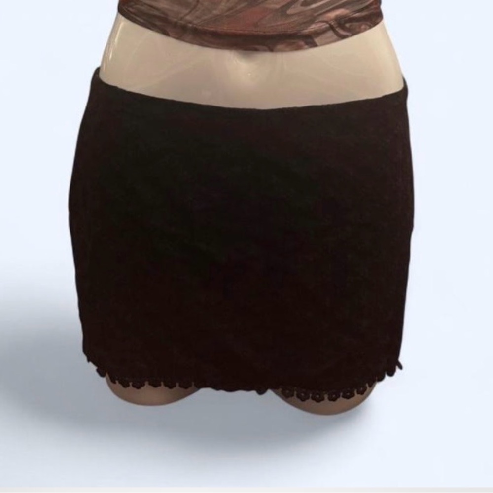 Black Floral PrettyLittleThing Mini Skirt Grunge Alternative